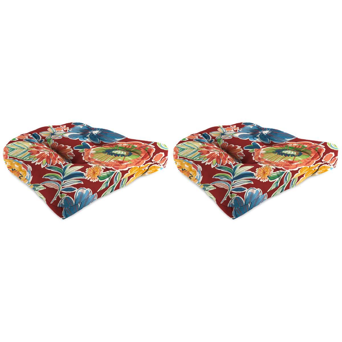 Jordan Manufacturing Colsen Berry Wicker Cushions - Set Of 2