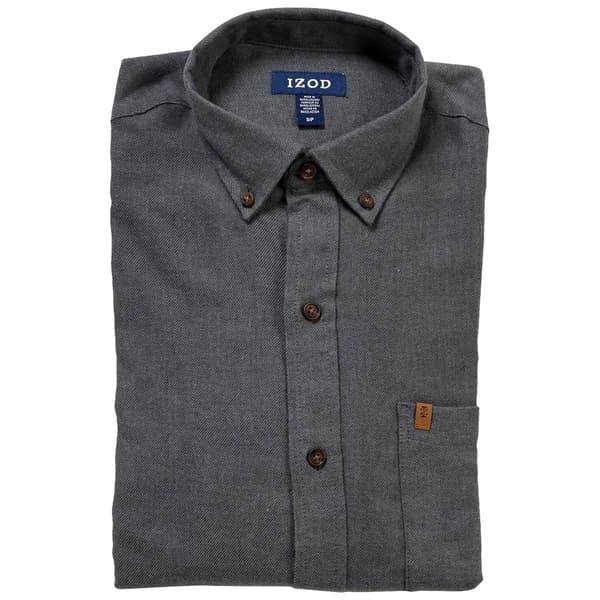 Mens IZOD&#40;R&#41; Solid Flannel Shirt