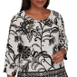 Womens Alfred Dunner Travel Advisory 3/4 Sleeve Floral Blouse - image 5