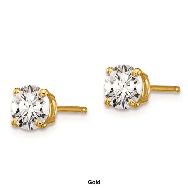 Pure Fire 14kt. Gold 1ctw. 4-Prong Lab Grown Diamond Earrings