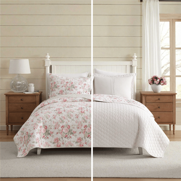 Laura Ashley Rosemoore Reversible Reversible Qulit Set