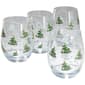 Home Essentials Christmas Tree Stemless Wine Glasses - Set of 4 - image 1