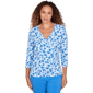 Petites Heart''s of Palm Embraceable Blue Printed Stretch Jersey - image 1