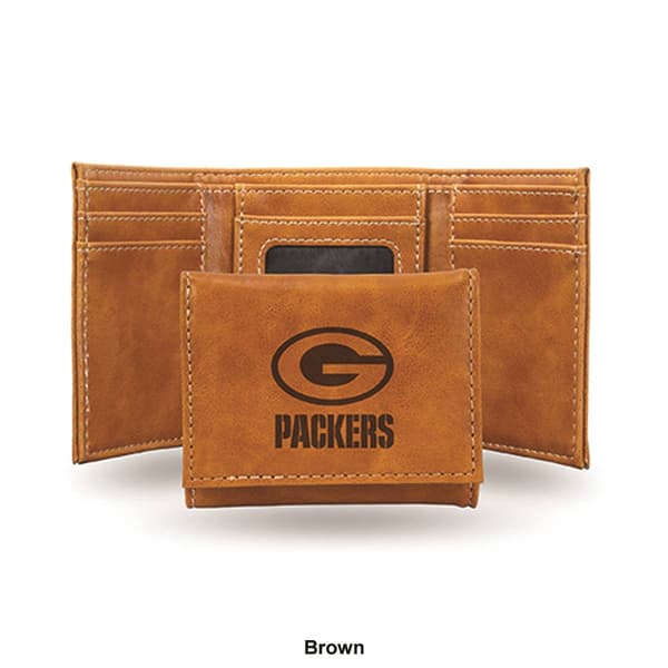 Mens NFL Green Bay Packers Faux Leather Trifold Wallet