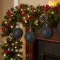 Northlight Jet Black Holographic Shatterproof Christmas Ornament - image 3