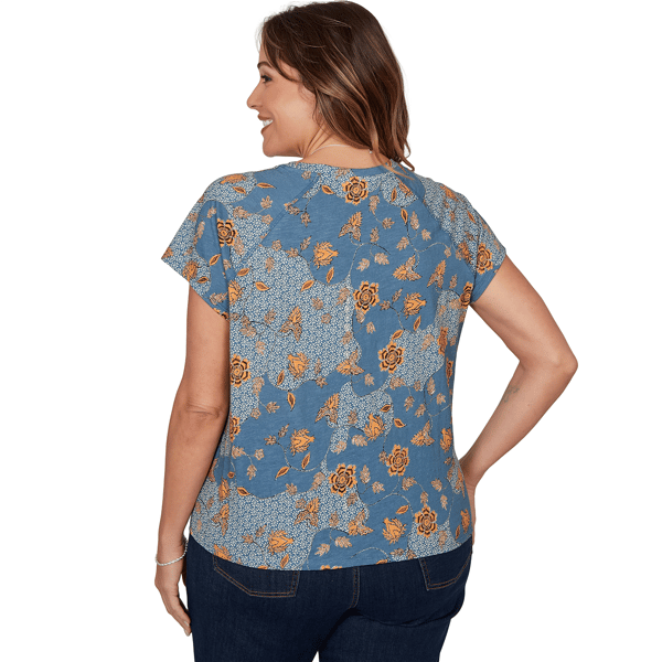 Plus Size Skye’s the Limit Key Items Cap Sleeve Floral Blouse