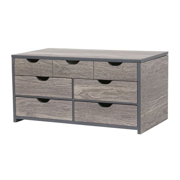 Mele & Co. Coventry Wooden Oceanside Grey Jewelry Box