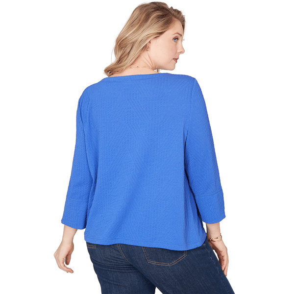 Plus Size Ruby Rd. Must Haves I Abstract Pucker Texture Blouse