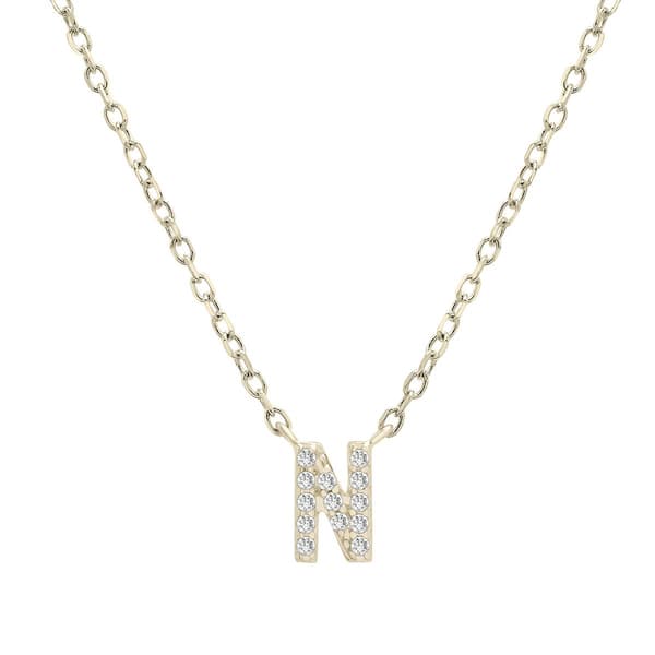 Diamond Classics(tm) 1/20ctw. Diamond Initial N Necklace - image 