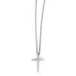 Sterling Silver CZ 18in. Cross Necklace - image 1