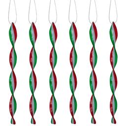 Northlight Seasonal 6ct. Multicolor Swirl Christmas Ornaments