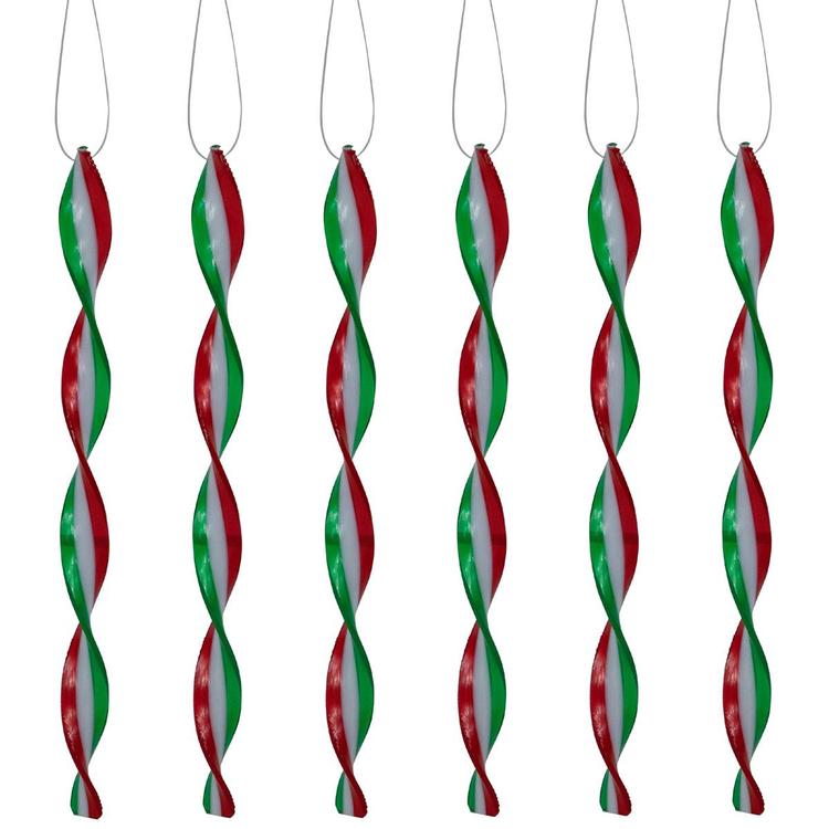 Northlight Seasonal 6ct. Multicolor Swirl Christmas Ornaments