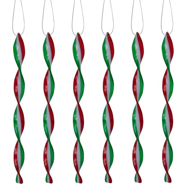 Northlight Seasonal 6ct. Multicolor Swirl Christmas Ornaments