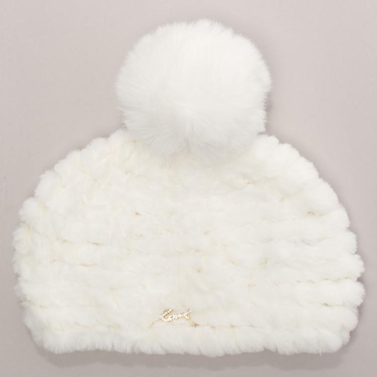 Womens Karl Lagerfeld Faux Fur Hat