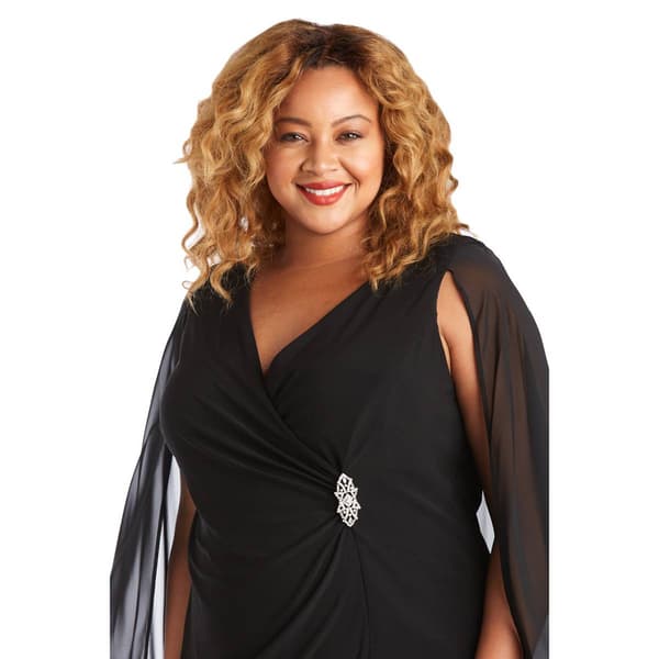 Plus Size R&M Richards Chiffon Duster Cape Wrap Dress