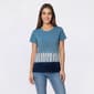 Womens Mountain Ridge Short Sleeve Tie Dye Border Hem Tee - image 1