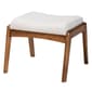 Baxton Studio Roxy Off-White Boucle Upholstered Ottoman Footstool - image 1