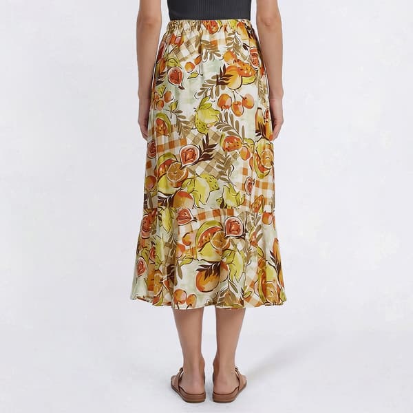 Womens Soho Apparel Fruit Midi Skirt