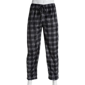 Mens Preswick & Moore Silky Fleece Pajama Pants - Black/White - Boscov's