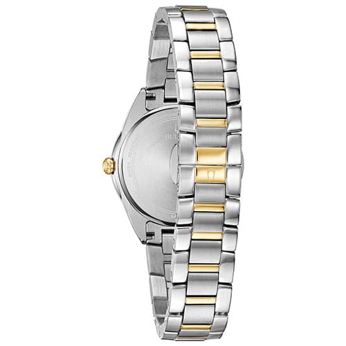 Womens Bulova Diamond Bezel Two-Tone Bracelet Watch - 98R263
