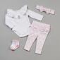 Baby Girl &#40;3-9M&#41; Baby Essentials 4pc. Bunny Bodysuit & Pants Set - image 2