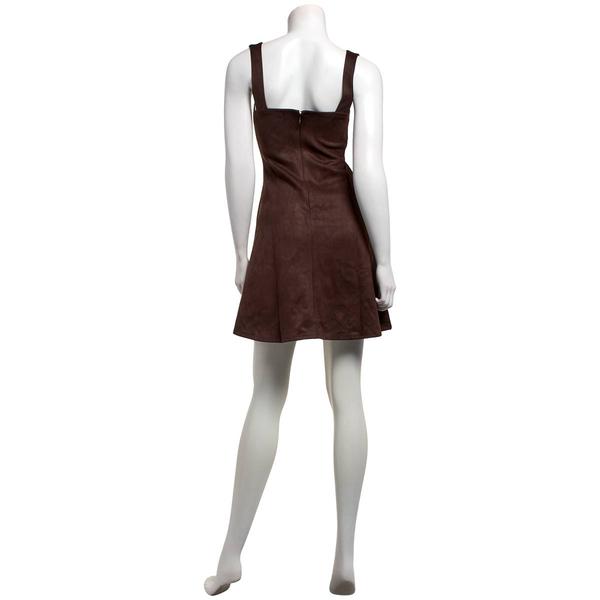 Juniors Derek Heart Suede Fit & Flare Dress with Hardware