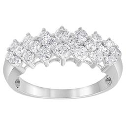 Nova Star White Gold Multi Row Lab Grown Diamond Ring