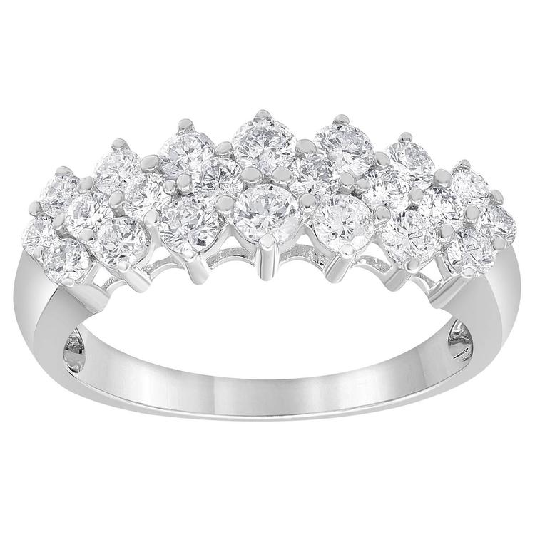 Nova Star White Gold Multi Row Lab Grown Diamond Ring