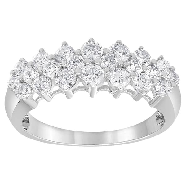 Nova Star White Gold Multi Row Lab Grown Diamond Ring - image 