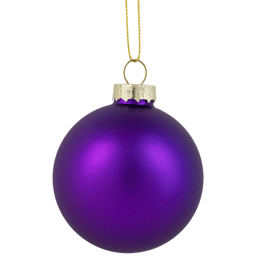 Northlight 9ct. Purple 2-Finish Glass Ball Christmas Ornaments