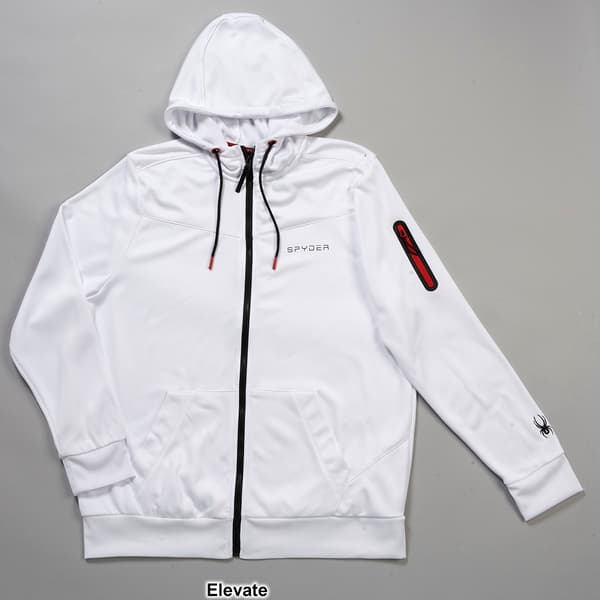 Mens Spyder Full Zip Hoodie w/ Contrast Binding