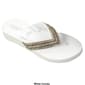 Womens Capelli Faux Leather Rhinestone Trim Flip Flop Sandals - image 5