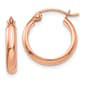 Gold Classics(tm) 14kt. Glossy Rose Gold 15mm Hoop Earrings - image 1
