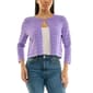 Womens Nina Leonard 3/4 Sleeve Pointelle Stitch Bolero Shrug - image 1
