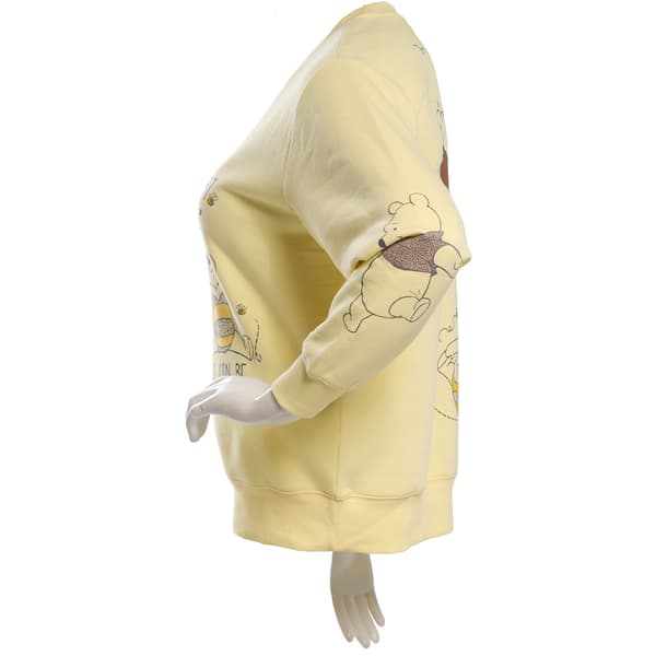 Juniors C-Life Pooh Scenes Front Back Screen Fleece Sweatshirt
