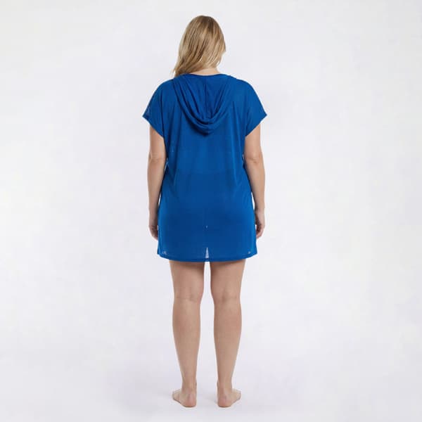 Plus Size Cover Me Onion Skin Hooded Tunic Swim Cover-Up