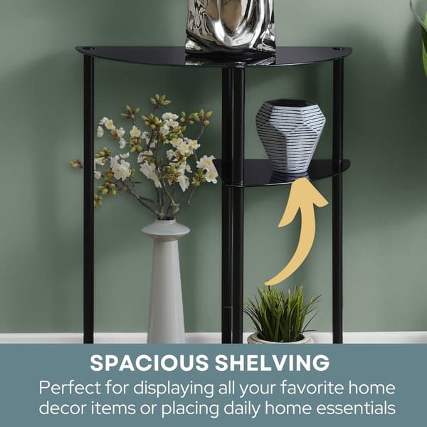 Convenience Concepts Designs2Go Glass 3-Tier Entryway Hall Table