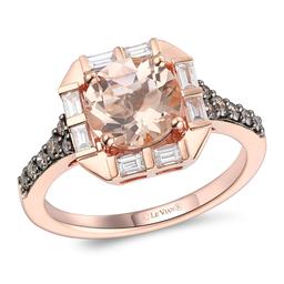 Le Vian Chocolatier(R) Peach Morganite(tm) Center Cocktail Ring