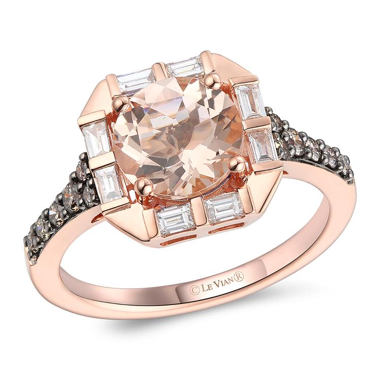 Le Vian Chocolatier(R) Peach Morganite(tm) Center Cocktail Ring