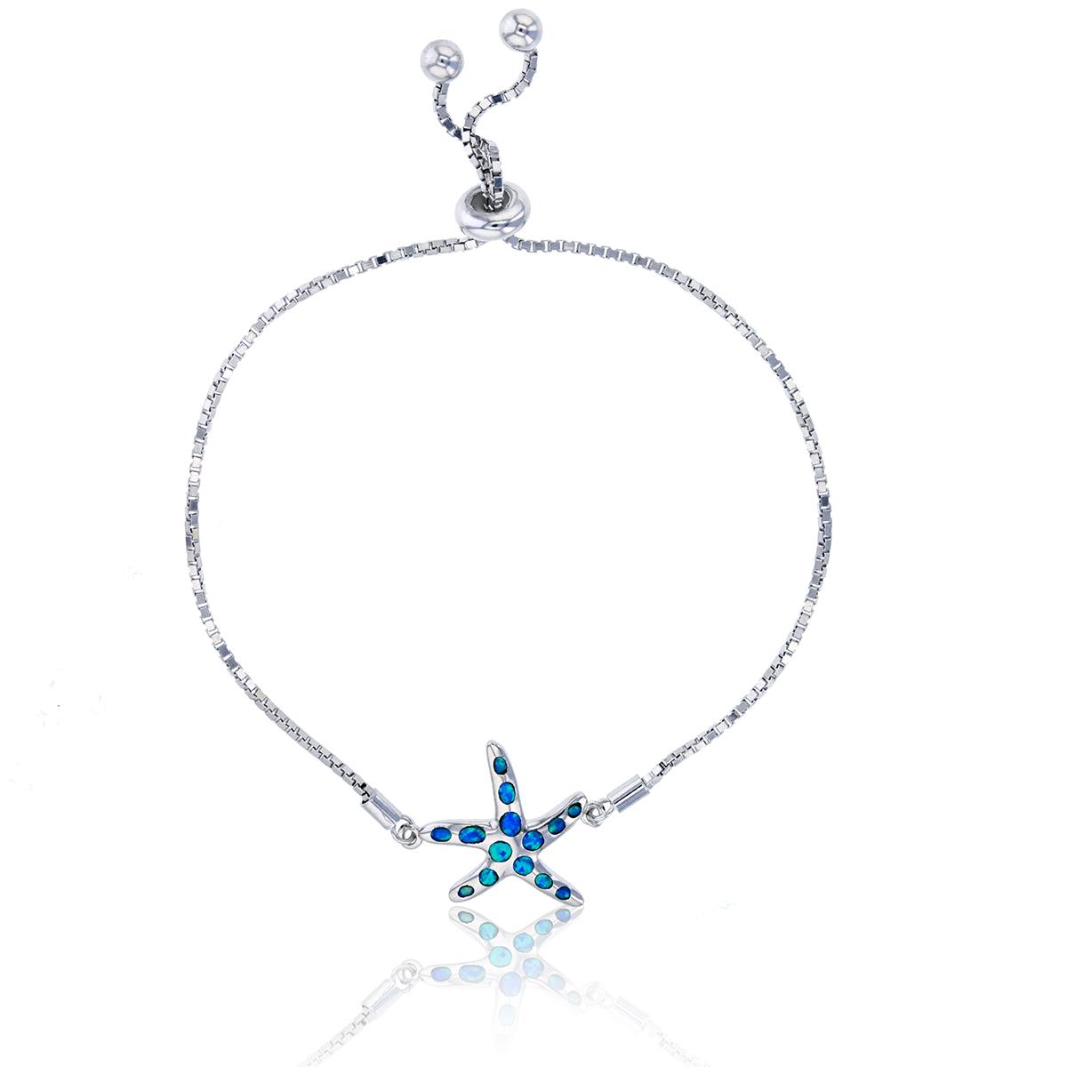 Gemstone Classics™ Silver Created Opal Starfish Bracelet