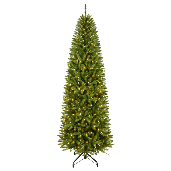 Santa''s Workshop 7.5ft. Pre-Lit Clear UL Lights PVC Slim Tree - image 