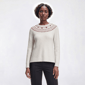 Womens Olive & Vine Long Sleeve Fair Isle Heart Sweater - image 2