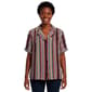 Womens Nautica Short Sleeve Stripe Button Front Blouse - image 1