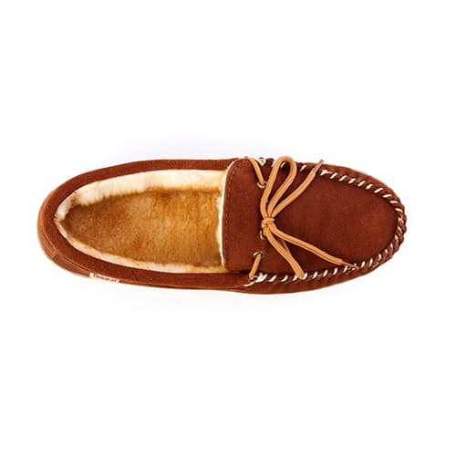 Mens Tamarac Nathan III Moccasin Slippers Rootbeer