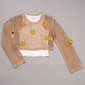 Girls (7-16) No Comment Long Sleeve Sun Flower Mesh 2Fer Top - image 1