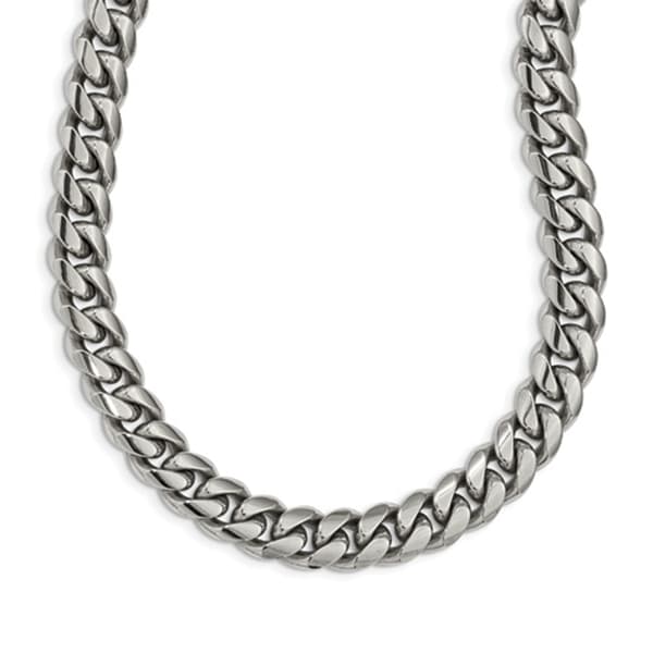 Mens Gentlemens Classics(tm) Stainless Steel Curb Chain Necklace - image 