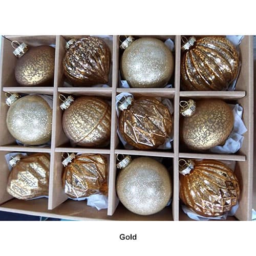 Northlight Seasonal 12pc. Distressed Glass Ornament Set - image 