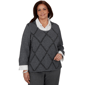 Plus Size Alfred Dunner Regent Street Diamond Two in One Sweater - image 1