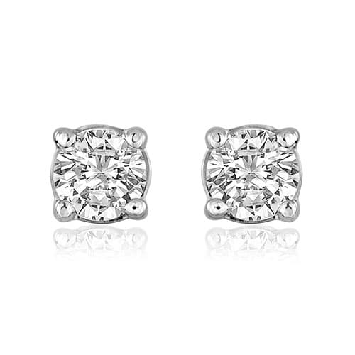 Allure 14kt. White Gold 1ctw. Diamond Earrings - image 