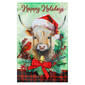 Meadow Creek Highland Cow w/ Cardinal Christmas Garden Flag - image 1